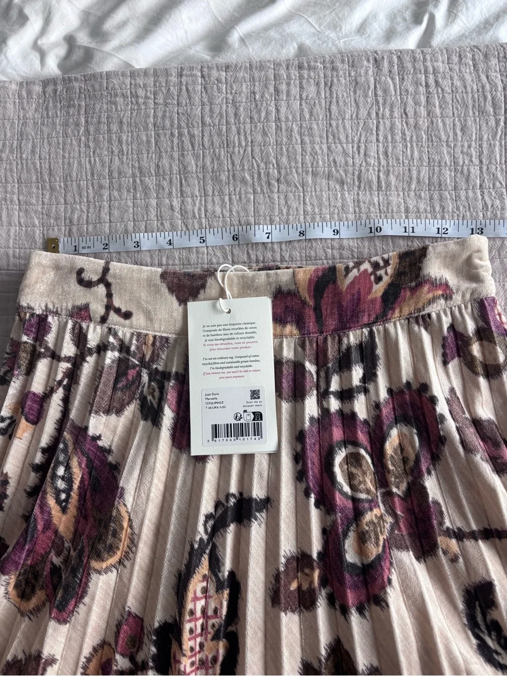 NWT Sézane Dune Skirt in Merveille Print Size 4/36 - Picture 7 of 8